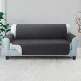 Sofa Cover Lounge Protector Quilted Couch Covers Slipcovers 3 Seater Dark Grey