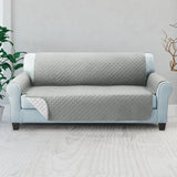 Sofa Cover Lounge Protector Quilted Couch Covers Slipcovers 3 Seater Grey