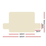 Sofa Cover Quilted Couch Covers Water Resistant 4 Seater Beige