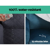Sofa Cover Quilted Couch Covers Water Resistant 4 Seater Dark Grey