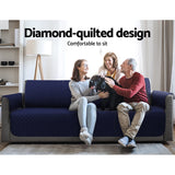 Sofa Cover Quilted Couch Covers Water Resistant 4 Seater Navy