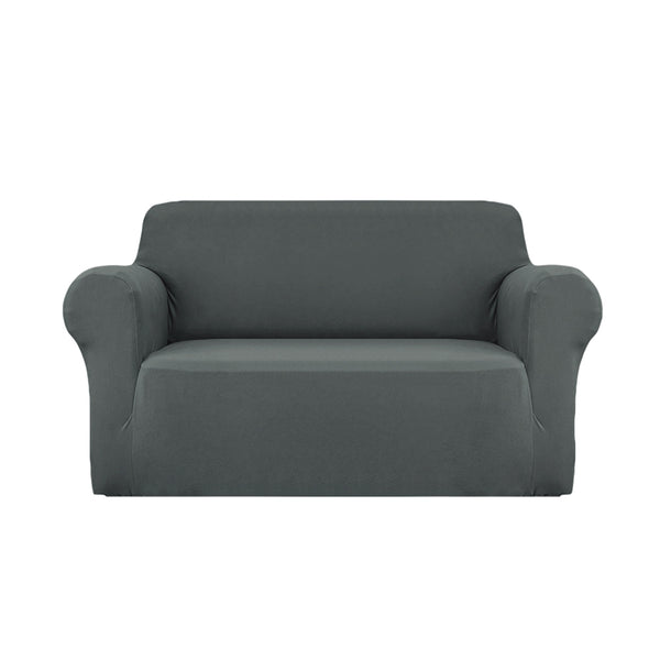 Sofa Cover Elastic Stretchable Couch Covers Lounge  protector Grey 2 Seater