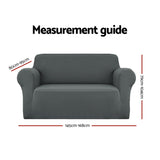 Sofa Cover Elastic Stretchable Couch Covers Lounge  protector Grey 2 Seater