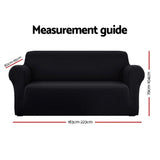 Sofa Cover Elastic Stretchable Couch Covers Lounge  protector in Black 3 Seater