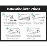 Sofa Cover Elastic Stretchable Couch Covers Lounge  protector in Black 3 Seater