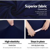 Sofa Cover Elastic Stretchable Couch Covers Lounge  protector Navy 3 Seater