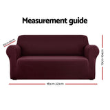 Sofa Cover Elastic Stretchable Couch Covers Lounge  protector Burgundy 3 Seater