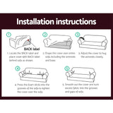 Sofa Cover Elastic Stretchable Couch Covers Lounge  protector Burgundy 3 Seater