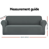 Sofa Cover Elastic Stretchable Couch Covers Lounge  protector Grey 4 Seater