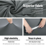 Sofa Cover Elastic Stretchable Couch Covers Lounge  protector Grey 4 Seater