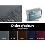 Sofa Cover Elastic Stretchable Couch Covers Lounge  protector Grey 4 Seater