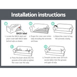 Sofa Cover Elastic Stretchable Couch Covers Lounge  protector Grey 4 Seater