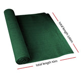Shade Sun Shade Cloth 3.66m w x10m Shadecloth Sail Roll Mesh 195gsm Green 90%