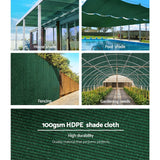 Shade Sun Shade Cloth Shadecloth Sail Roll Mesh 3.66x20m 100gsm Green