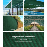 Shade Sun Shade Cloth 3.66x20m Sun Shade Cloth Shadecloth Sail Roll Mesh 195gsm Green