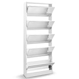 Storage Shoe Rack Shoes Cabinet Shoes shoe storage with mirrors White