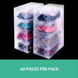 Shoe Storage Boxes Transparent Set of 20 to sell and Organise