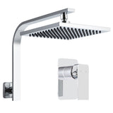 Shower Head and Mixer WElS 8'' Rain Square shower head Chrome