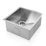 Sink 44 X 44 cm Stainless Steel Kitchen Sink Under/Topmount Sinks Laundry Bowl Silver