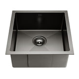 Sink 440X440MM Stainless Steel Kitchen Sink Under/Topmount Sinks Laundry Bowl Black