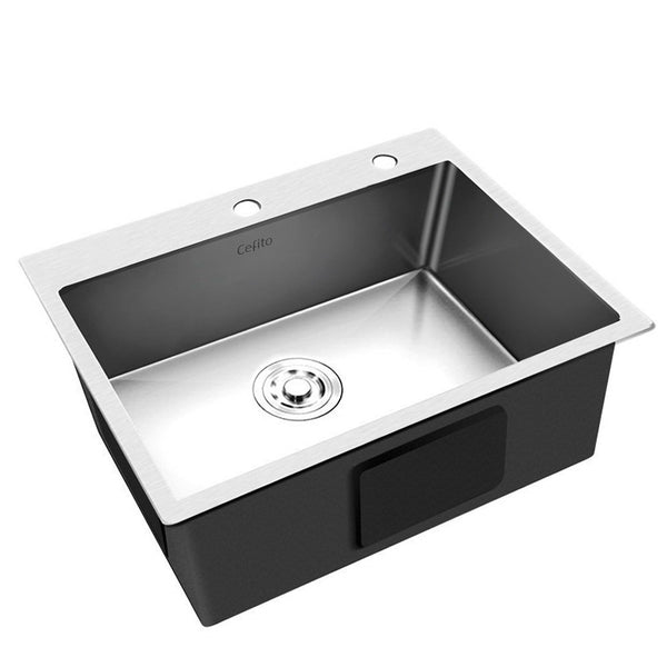 SINK 550X450MM Stainless Steel Kitchen Sink Under/Topmount Sinks Laundry Bowl Silver