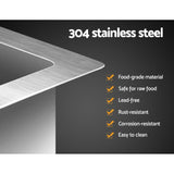 SINK 34 X 44 cm Stainless Steel Kitchen Sink Under/Topmount Sinks Laundry Silver SH