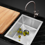 SINK 34 X 44 cm Stainless Steel Kitchen Sink Under/Topmount Sinks Laundry Silver SH