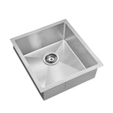 SINK 440X450MM Stainless Steel Kitchen Sink Nano Under/Topmount Sinks Laundry Silver