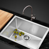 SINK 540X440MM Stainless Steel Kitchen Sink Nano Under/Topmount Sinks Laundry Silver