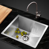 Sink 36 X 36 cm Stainless Steel Kitchen Sink  Under/Topmount Sinks Laundry Bowl Silver