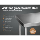 Trolley Metal 61cm x 1219mm Kitchen Trolley Kitchen Bench Steel Kitchen work top