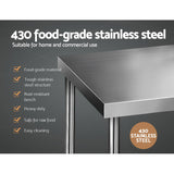 Trolley Metal 76.2 x 76.2 cm Stainless Steel Kitchen Bench