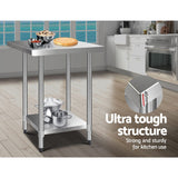 Trolley Metal 76.2 x 76.2 cm Stainless Steel Kitchen Bench