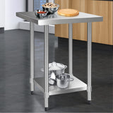 Trolley Metal 76.2 x 76.2 cm Stainless Steel Kitchen Bench