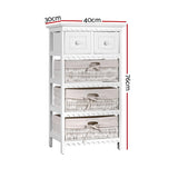 Cabinet with three Baskets Awesome Storage Drawers - White