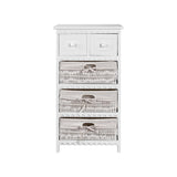 Cabinet with three Baskets Awesome Storage Drawers - White