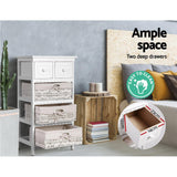 Cabinet with three Baskets Awesome Storage Drawers - White