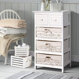 Cabinet with three Baskets Awesome Storage Drawers - White