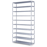 Grey shoe rack