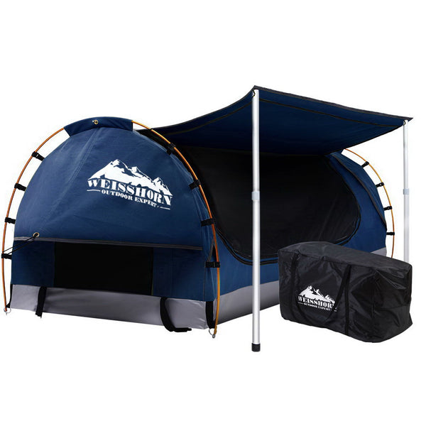 Tent Camping Swags Canvas Double Swag  Dome Tent Dark Blue