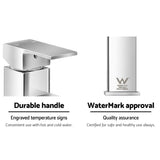 Tap Water Tap Kitchen laundry tap Basin Mixer Tap Faucet Bathroom Vanity Counter Top WELS Standard Brass Silver