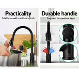 Tap water with Pull-out Mixer Tap Black. Faucet k