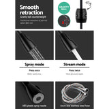 Tap water with Pull-out Mixer Tap Black. Faucet k
