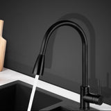 Tap water with Pull-out Mixer Tap Black. Faucet k