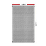 Heavy Duty Cover 3.6x6m Tarp Camping Tarps Poly Tarpaulin 180gsm Silver