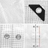 Heavy Duty Cover Tarps Cover Camping Tarpaulin 9x12m Tarp 135gsm Clear.