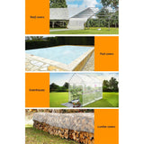 Heavy Duty Cover Tarps Cover Camping Tarpaulin 9x12m Tarp 135gsm Clear.