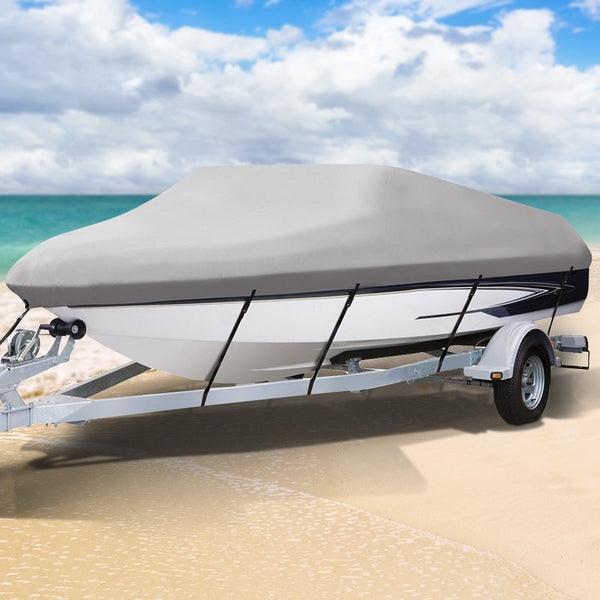 Boat Cover 16 - 18.5 foot Waterproof Boat Cover - Grey