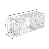 Cage Safe Easy Trap buy Set of 2 Humane Animal Enclosure Cage 66 x 23 x 25cm  - Silver