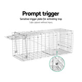 Cage Safe Easy Trap buy Set of 2 Humane Animal Enclosure Cage 66 x 23 x 25cm  - Silver